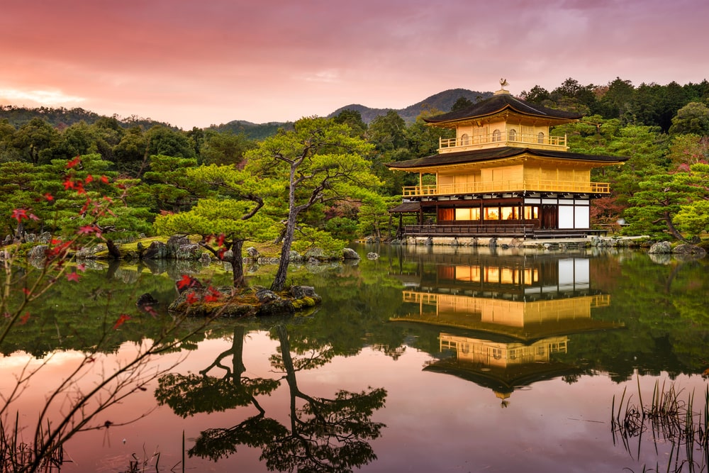 The peaceful reflection of the Golden Pavilion in the surrounding pond adds to the magical experience of our Japan Language study tours for teenagers.